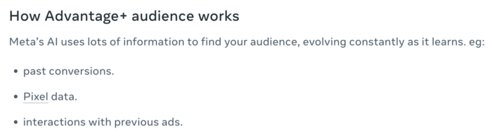 Advantage+ Audience